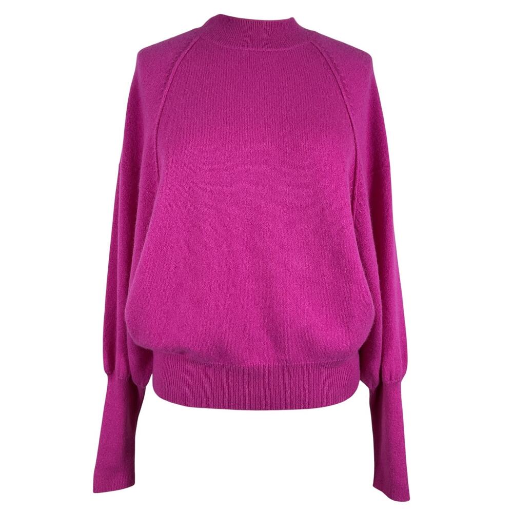 27 Miles Malibu Cashmere Fuchsia Lita Sweater Size S NWT - Picture 2 of 6